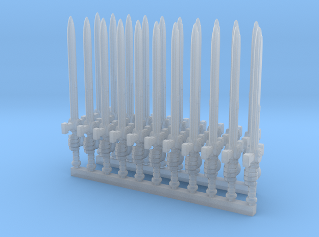 28mm Terran Empire long swords (armored right hand in Clear Ultra Fine Detail Plastic