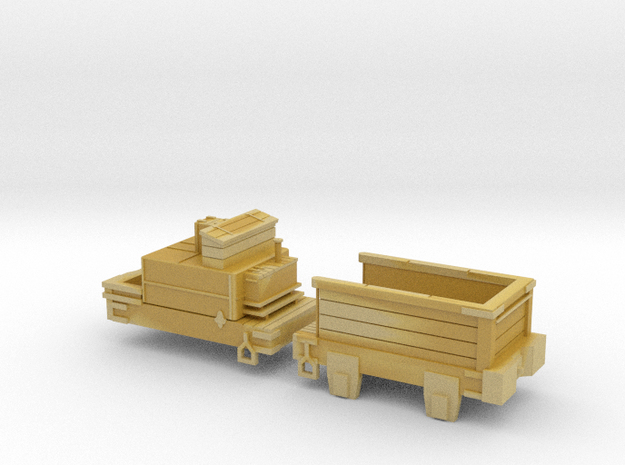 00 Scale Derwent Tenders (fine-scale planking) in Tan Fine Detail Plastic