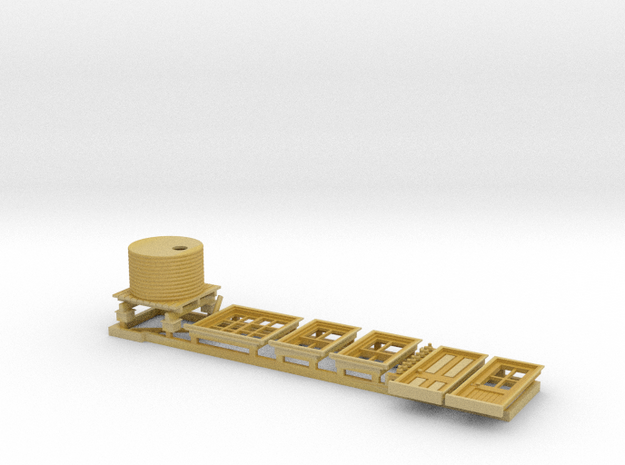 HO NSWR RH Door Platform Signal Box Detail Parts in Tan Fine Detail Plastic