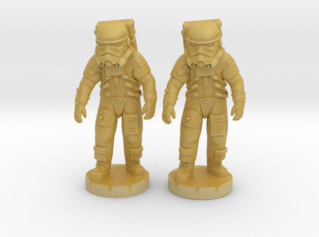 Star wars withe soldier x2 (base) in Tan Fine Detail Plastic