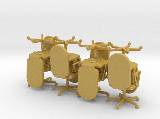 8 Conference Room Chairs HiRez (Star Trek Voyager) in Tan Fine Detail Plastic