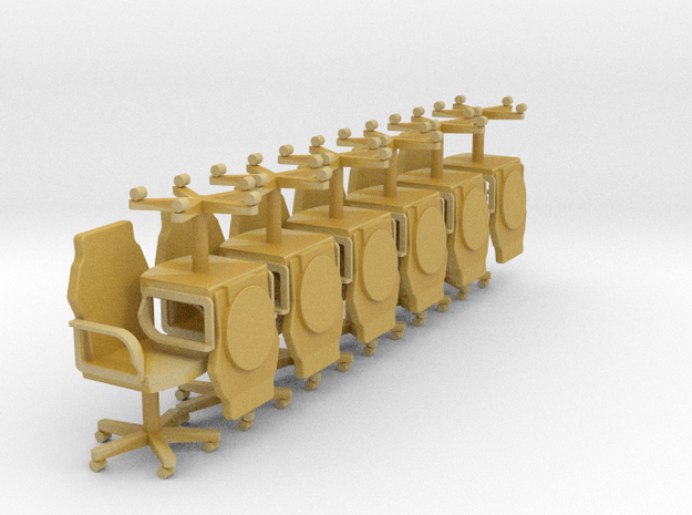 12 Ward Room Chairs HiRez (Star Trek Deep Space 9) in Tan Fine Detail Plastic