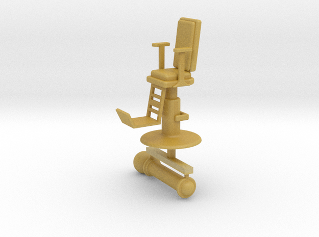 1/64 Barber Chair & Pole in Tan Fine Detail Plastic