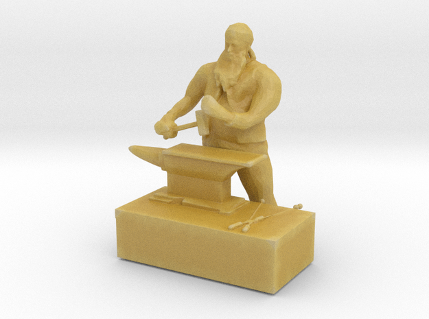 S Scale Big Man with Anvil in Tan Fine Detail Plastic