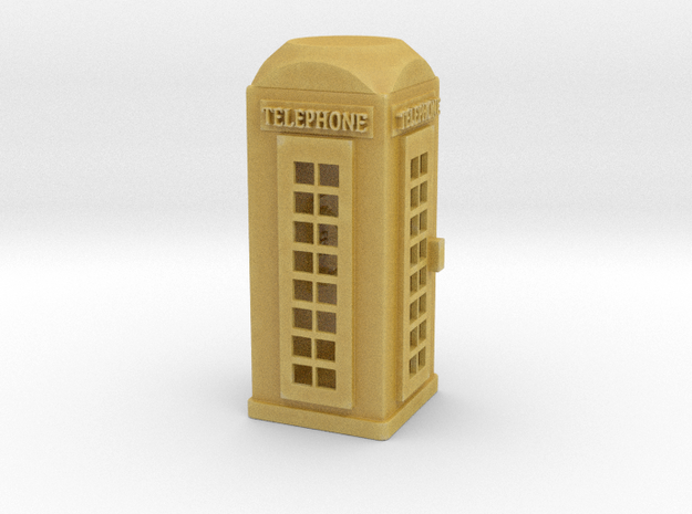 S Scale Telephone Booth in Tan Fine Detail Plastic