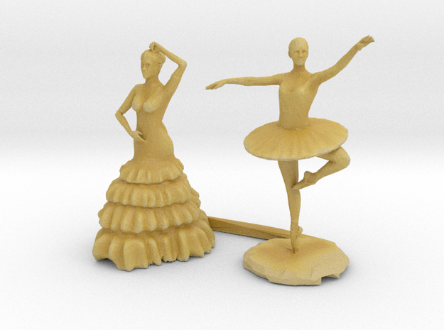 S Scale Dancers in Tan Fine Detail Plastic