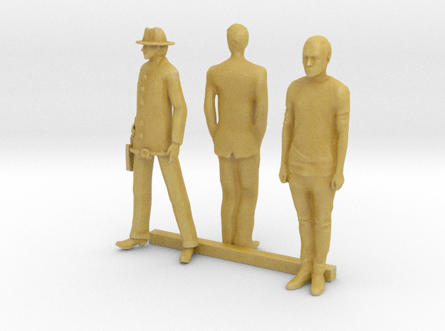 S Scale Standing Men 3 in Tan Fine Detail Plastic