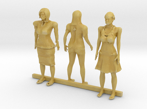 HO Scale Standing Women 4 in Tan Fine Detail Plastic