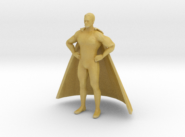 Superman Pose HO Scale in Tan Fine Detail Plastic