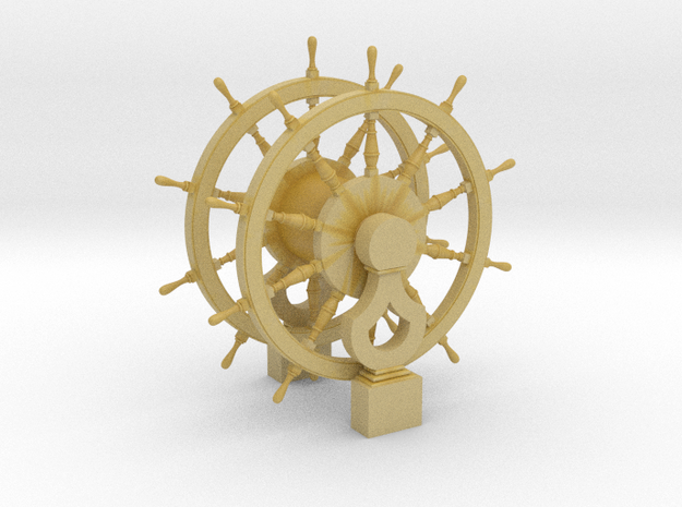 1/48 Ship's Wheel (Helm) for Frigates, Sloops, etc in Tan Fine Detail Plastic