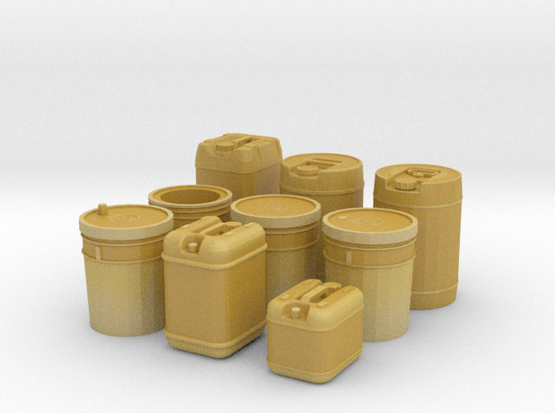 1/24 Liquid Container Set in Tan Fine Detail Plastic