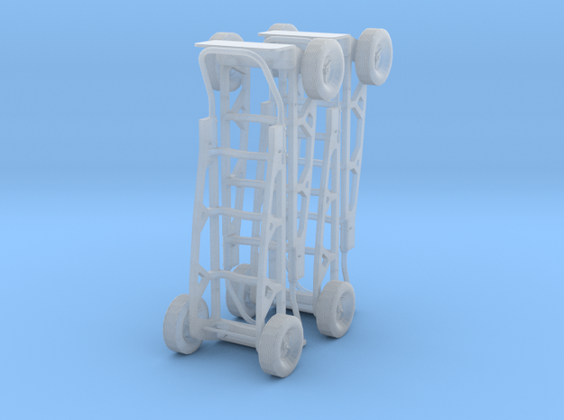 1/35 scale handcart / dolly in Clear Ultra Fine Detail Plastic