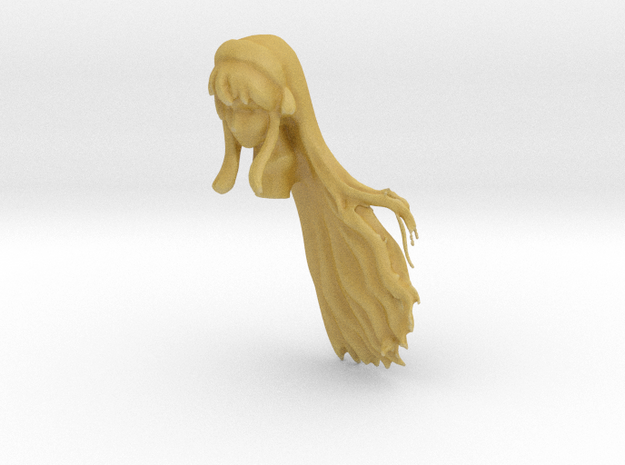 1/24 Lady Head with Long Hair in Tan Fine Detail Plastic