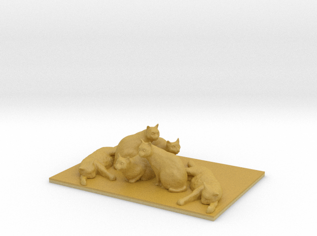 1/87 Cats for Diorama X6 in Tan Fine Detail Plastic