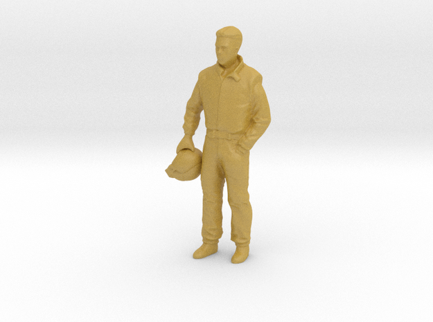 1/43 Racing Driver Standing for Diorama in Tan Fine Detail Plastic