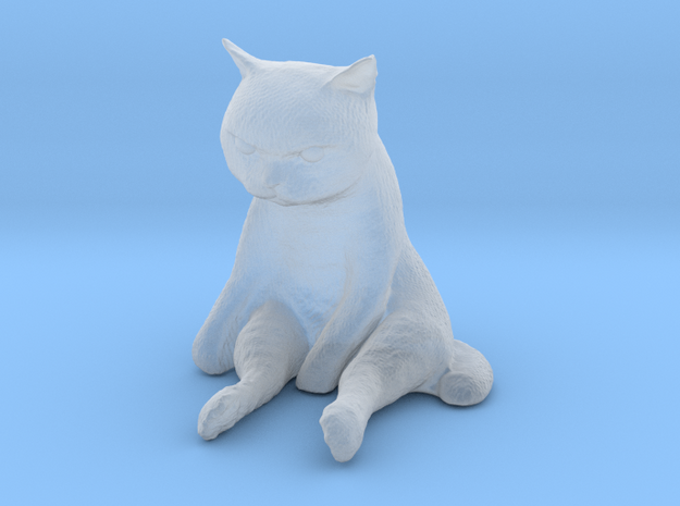 1/12 Cute Cat Sitting in Tan Fine Detail Plastic