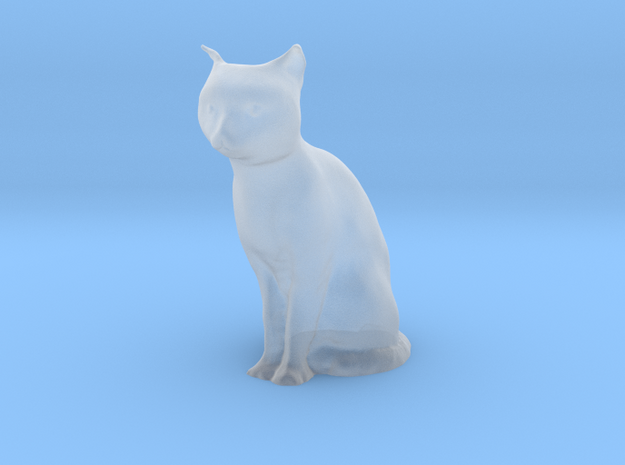1/35 Sitting Cat in Clear Ultra Fine Detail Plastic
