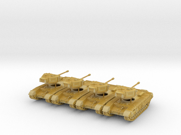 Black Prince (A43) British Tank Scale: 1:100 x4 in Tan Fine Detail Plastic