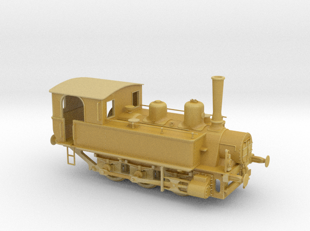 1/87th (H0) scale MAV 377 class steam locomotive in Tan Fine Detail Plastic