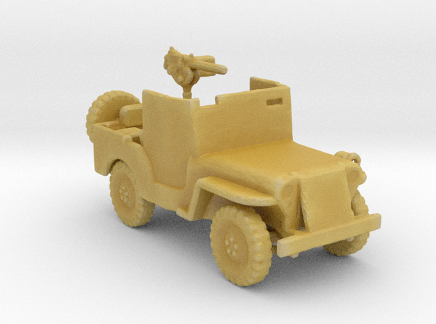 Gun Jeep V2 1:160 Scale in Tan Fine Detail Plastic