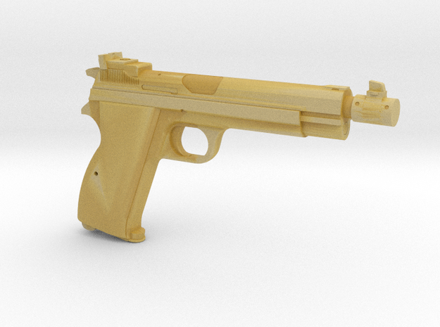 1:6 Miniature SIG P210 Gun in Tan Fine Detail Plastic