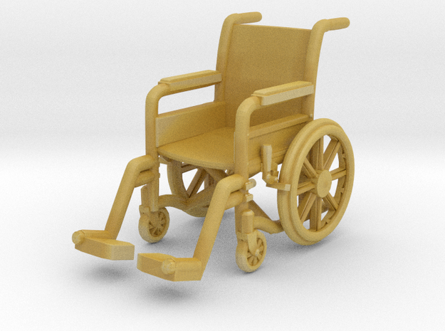 Wheelchair 01. 1:72 Scale in Tan Fine Detail Plastic