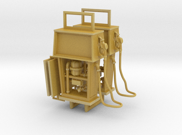 Gas Pump 01.1:35 Scale x 2 Units in Tan Fine Detail Plastic