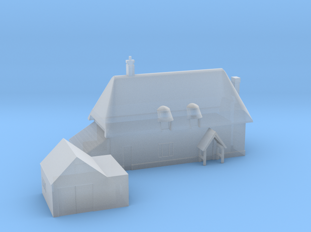 1:700 Scale Parham Village House in Clear Ultra Fine Detail Plastic