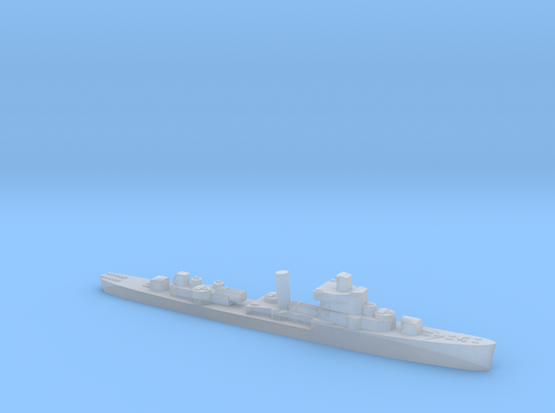 USS Davis destroyer late war 1:3000 WW2 in Clear Ultra Fine Detail Plastic