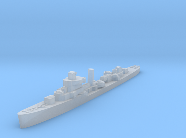 USS Jouett destroyer late war 1:3000 WW2 in Clear Ultra Fine Detail Plastic