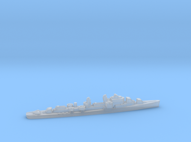 USS Zellars destroyer 1:3000 WW2 in Clear Ultra Fine Detail Plastic
