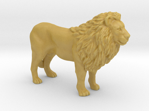 Plastic Male Lion v1 1:64-S 25mm in Tan Fine Detail Plastic