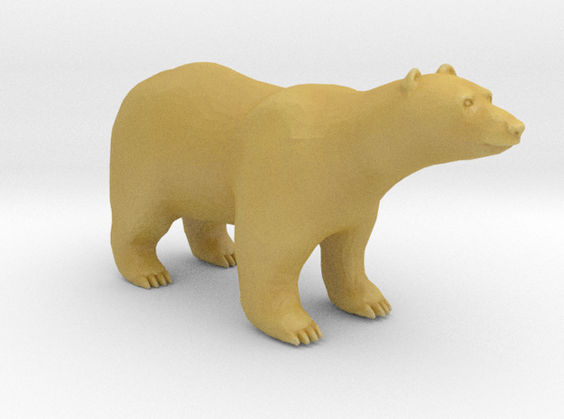 Plastic Polar Bear v1 1:64-S 25mm in Tan Fine Detail Plastic