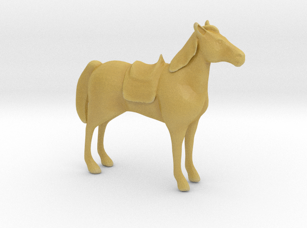 Plastic Draft Horse v1 1:64-S 25mm in Tan Fine Detail Plastic