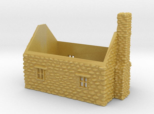 Stone cottage wall structure 1:87-HO in Tan Fine Detail Plastic