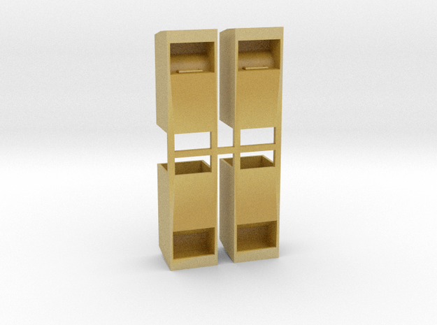 Altkleidercontainer 4er Set 1:72 in Tan Fine Detail Plastic