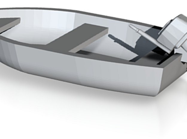 Boat - Motor HO 87:1 Scale in Clear Ultra Fine Detail Plastic