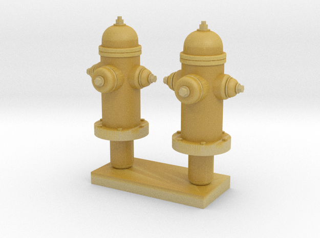 Fire Hydrant Qty 2 - 'O' Scale 43:1 in Tan Fine Detail Plastic