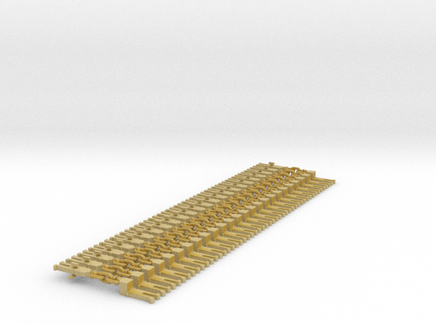 NEM OO Type 10 Couplings - Adaptor 3 Link x25 in Tan Fine Detail Plastic