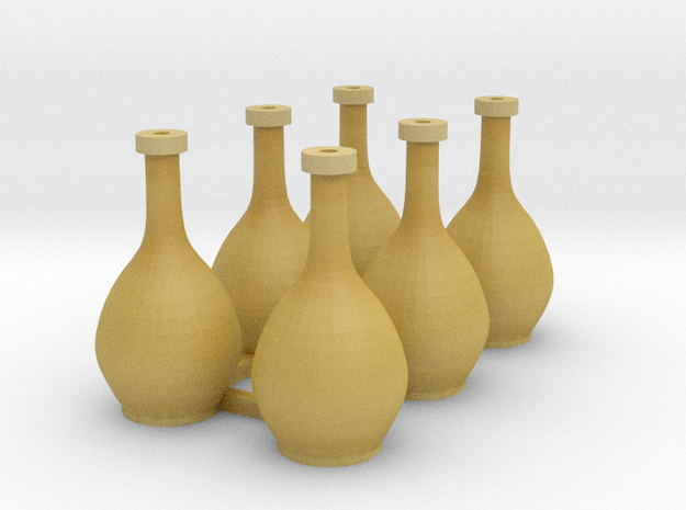 BottlesOScale01 A in Tan Fine Detail Plastic