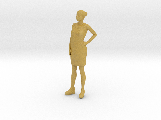 Woman Standing 16th in Tan Fine Detail Plastic