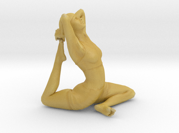 One-Legged King Pigeon Pose (small) in Tan Fine Detail Plastic