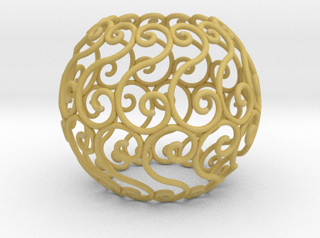 Celtic sphere (4,13)  v1.2 in Tan Fine Detail Plastic