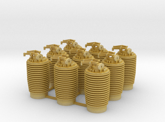 16th Clerget Cylinders in Tan Fine Detail Plastic