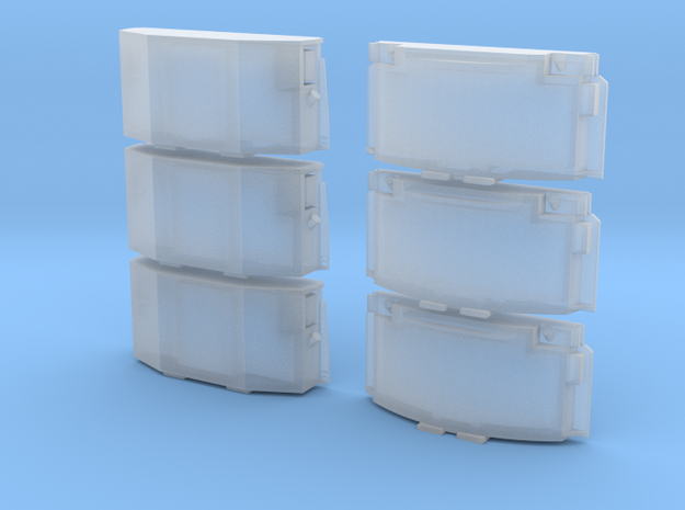 1:87 / H0 Clip-On Reefer Container Set1 in Clear Ultra Fine Detail Plastic