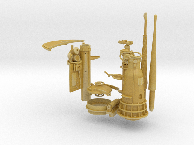 1/32 U boat conning tower details in Tan Fine Detail Plastic