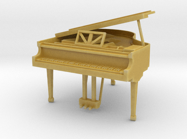 Miniature 1:48 Baby Grand Piano in Tan Fine Detail Plastic