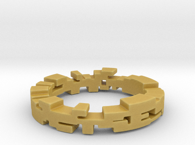Matrix Block - Ring Size 7 in Tan Fine Detail Plastic