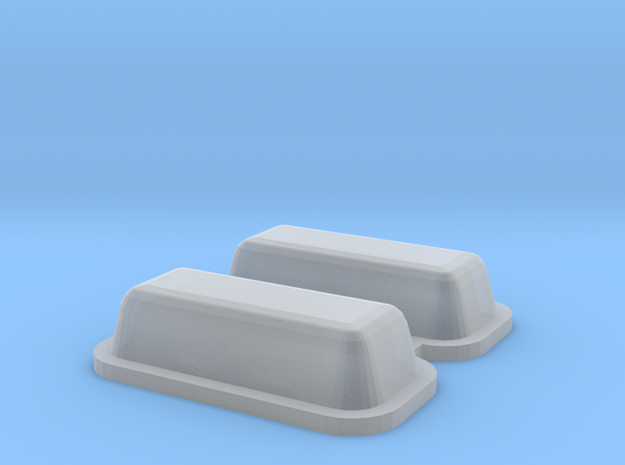 Defender Side Markers 2.0 in Clear Ultra Fine Detail Plastic
