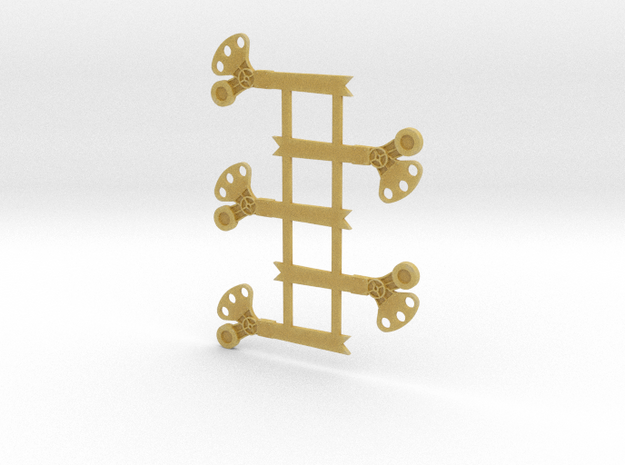 HO Scale 3Pos. TO Semaphore Fishtail 42" in Tan Fine Detail Plastic